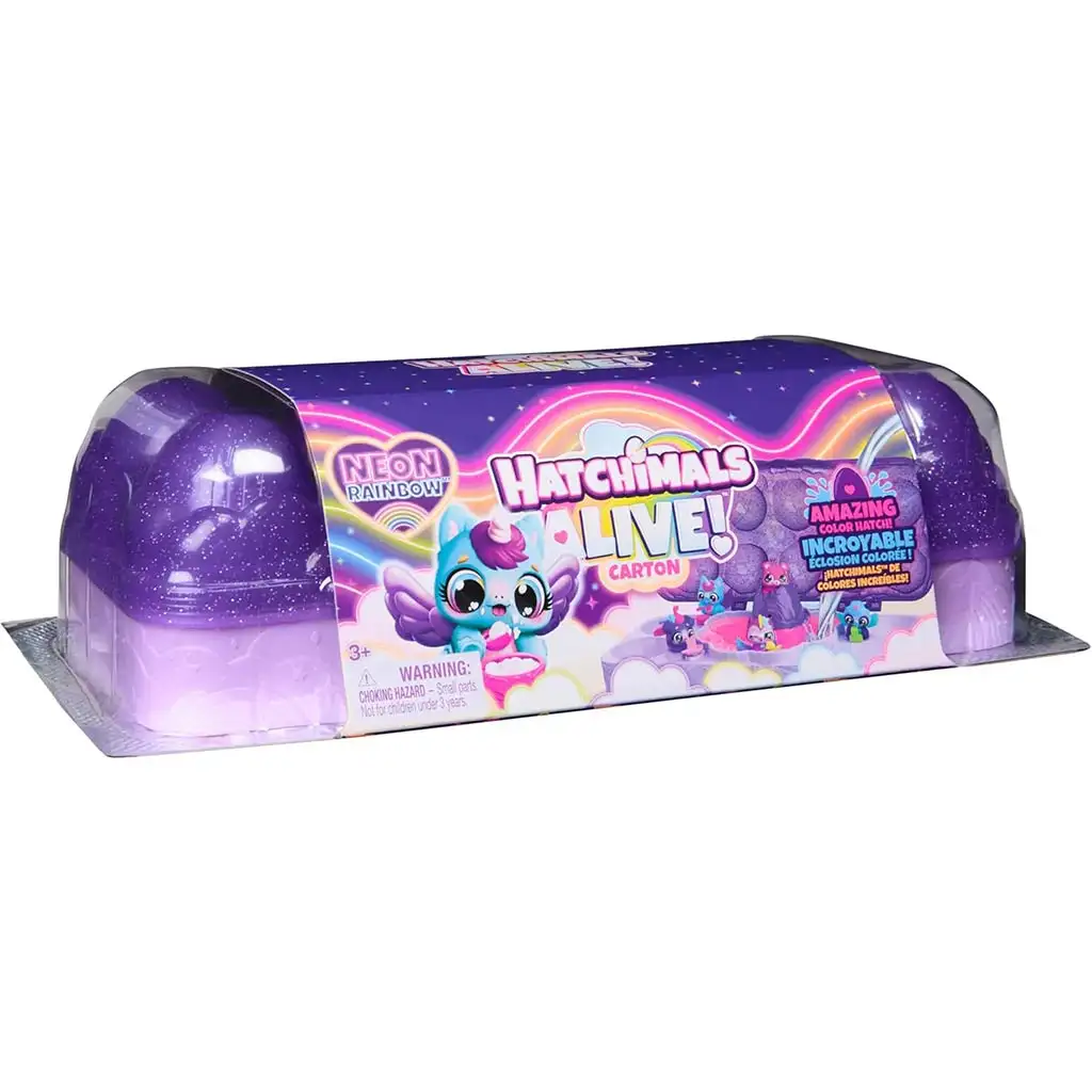 Hatchimals Alive!: Neon Rainbow Eierkarton - Spin Master