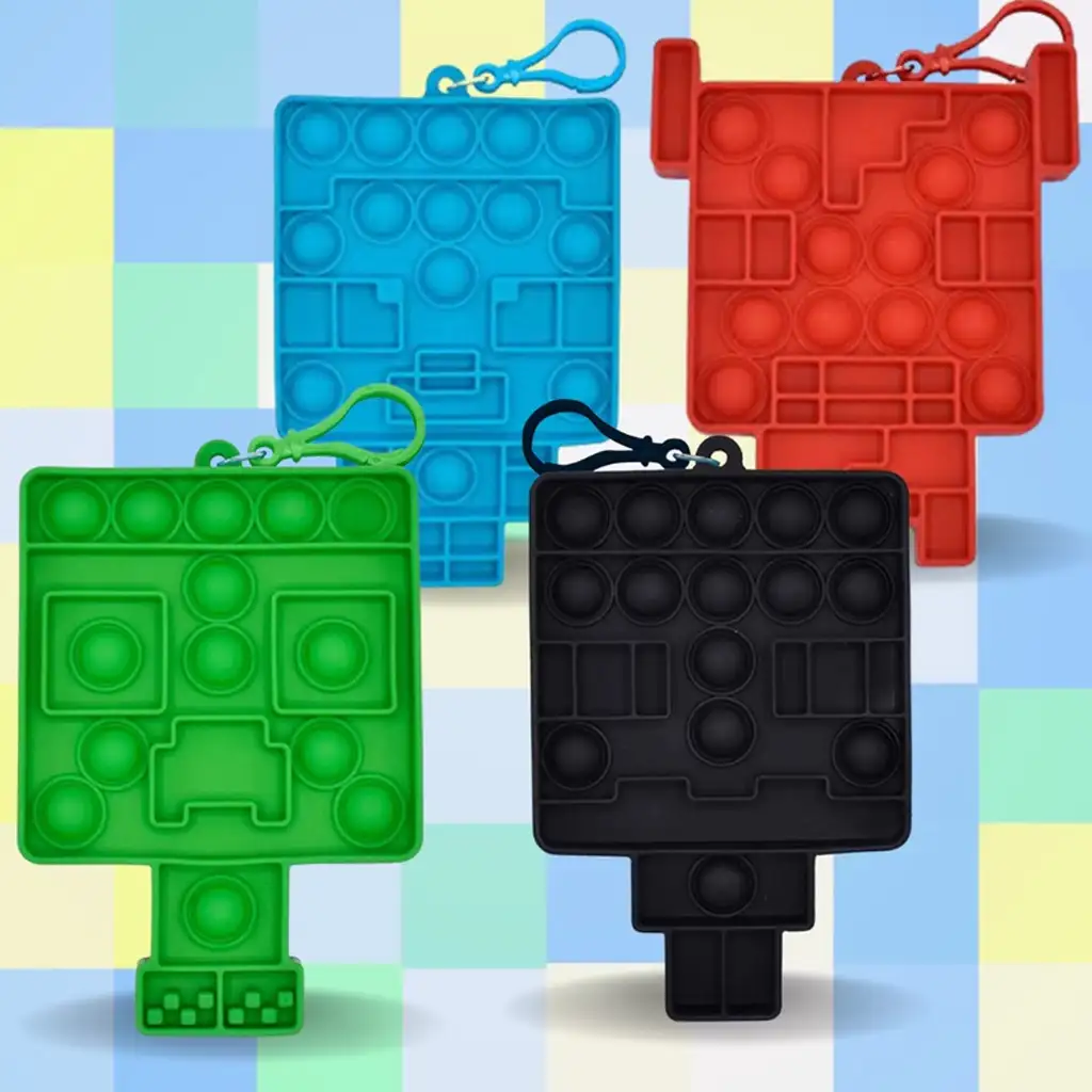 Minecraft Bubblers Mini Pop-it Überraschungsschlüsselanhänger 1 Stk. kép 2