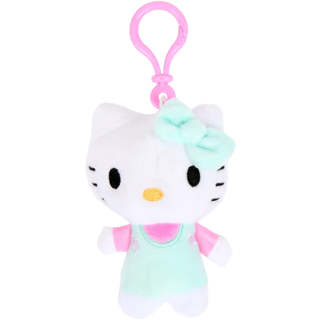 Hello Kitty plüss táskaklipp, 12 cm - mentazöld kép 1