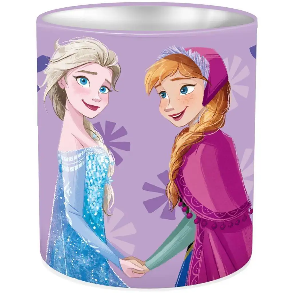 Luna: Frozen Elsa und Anna zylindrischer Metall-Stifteköcher 10x11cm