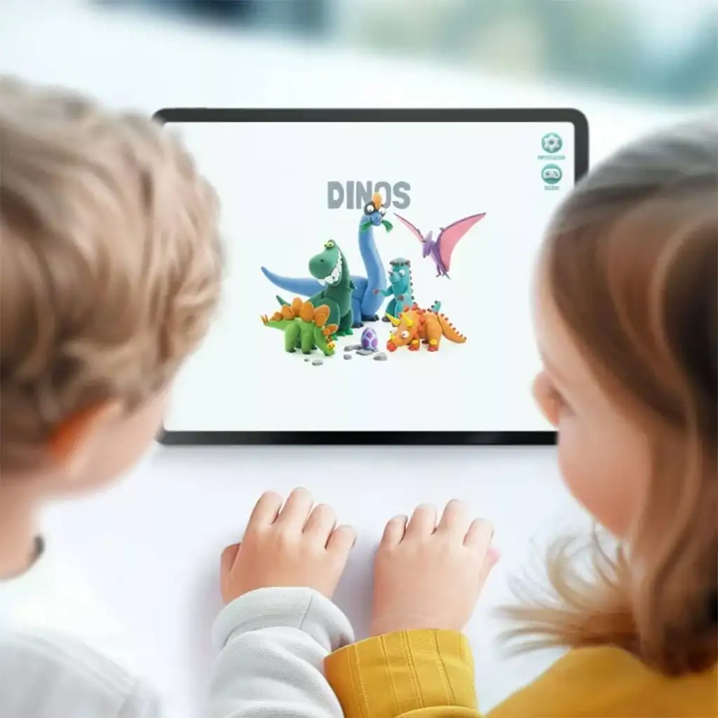 Hey Clay: Großes Knetset mit Handy-App - Dinos kép 3