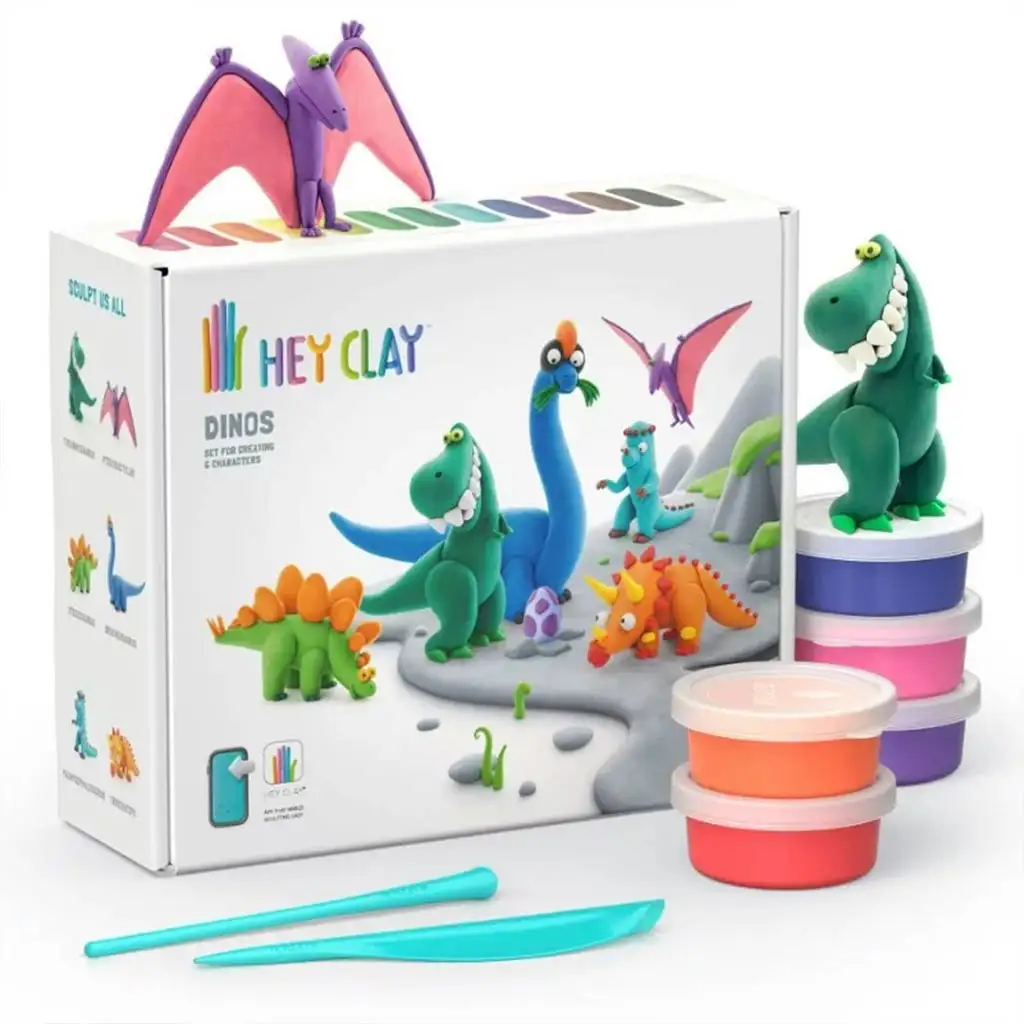Hey Clay: Großes Knetset mit Handy-App - Dinos kép 5