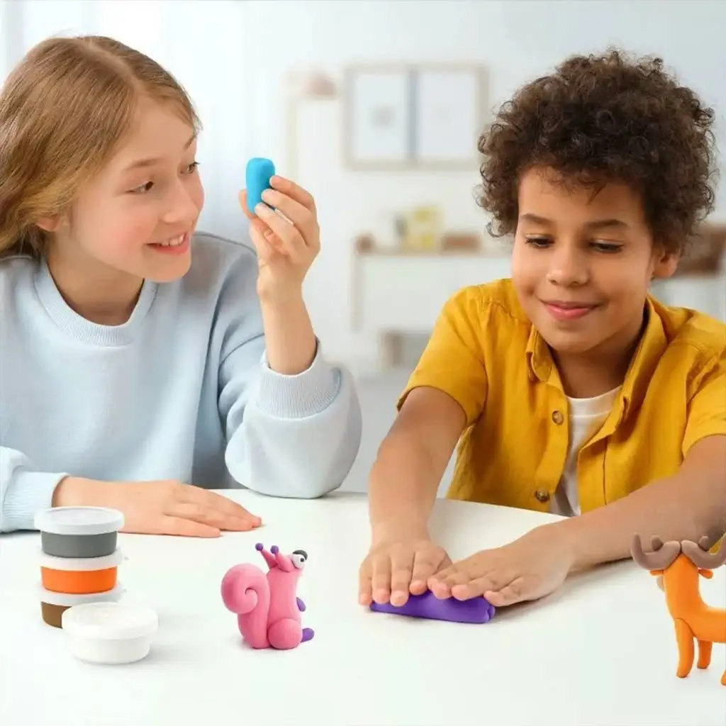 Hey Clay: Großes Knetset mit Handy-App - Waldtiere kép 4