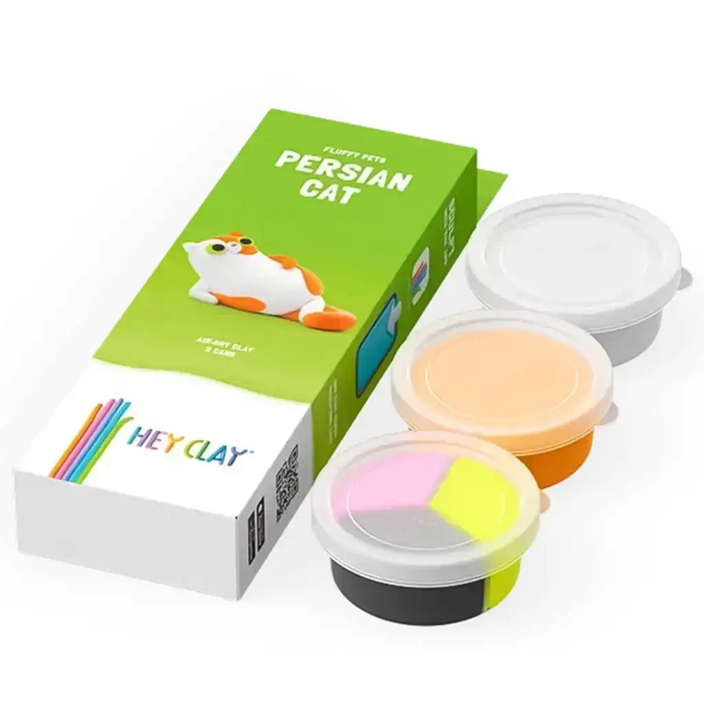 Hey Clay: Flauschige Perserkatze Figur Knetset kép 2