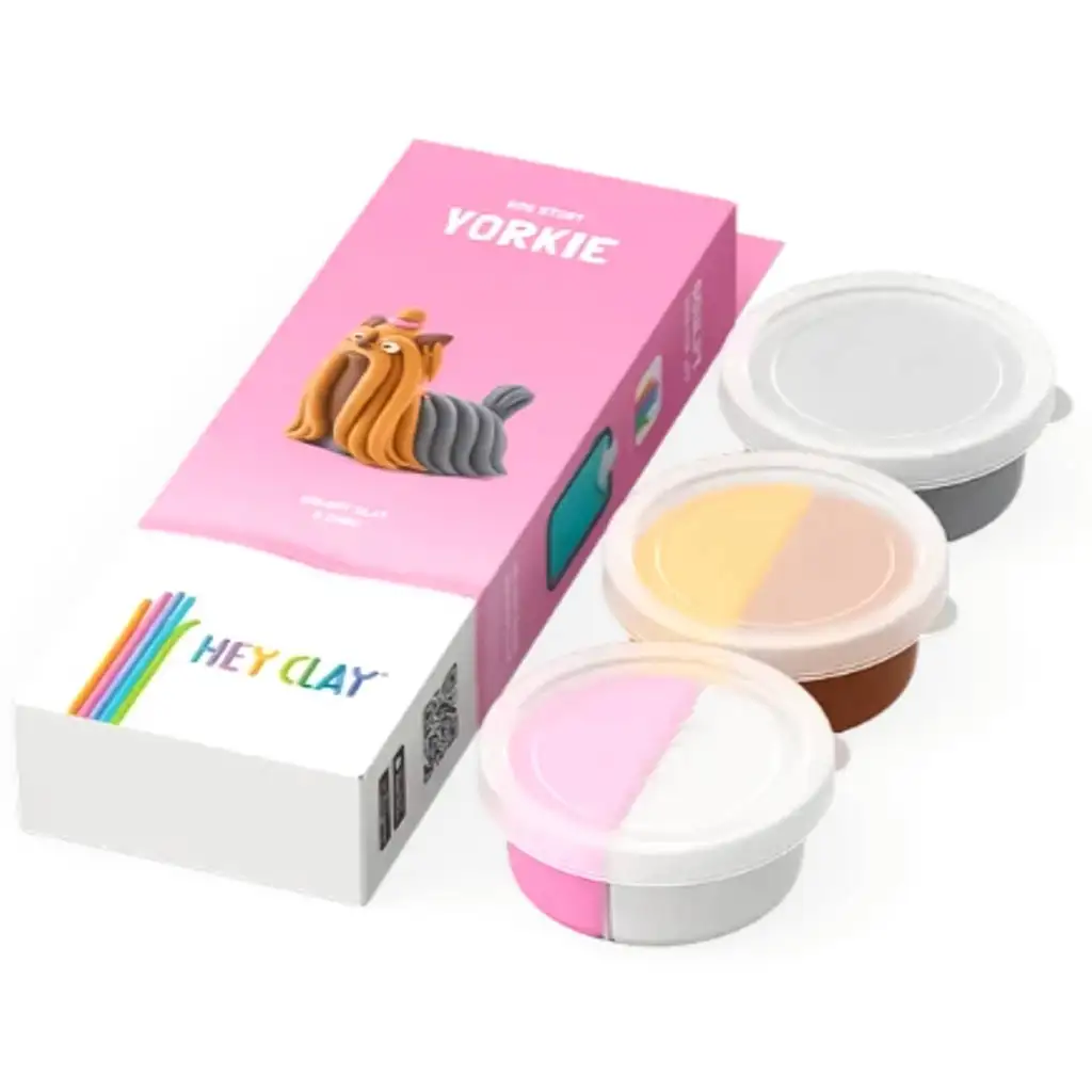Hey Clay: Flauschiges Yorkie-Hundeknetset kép 2