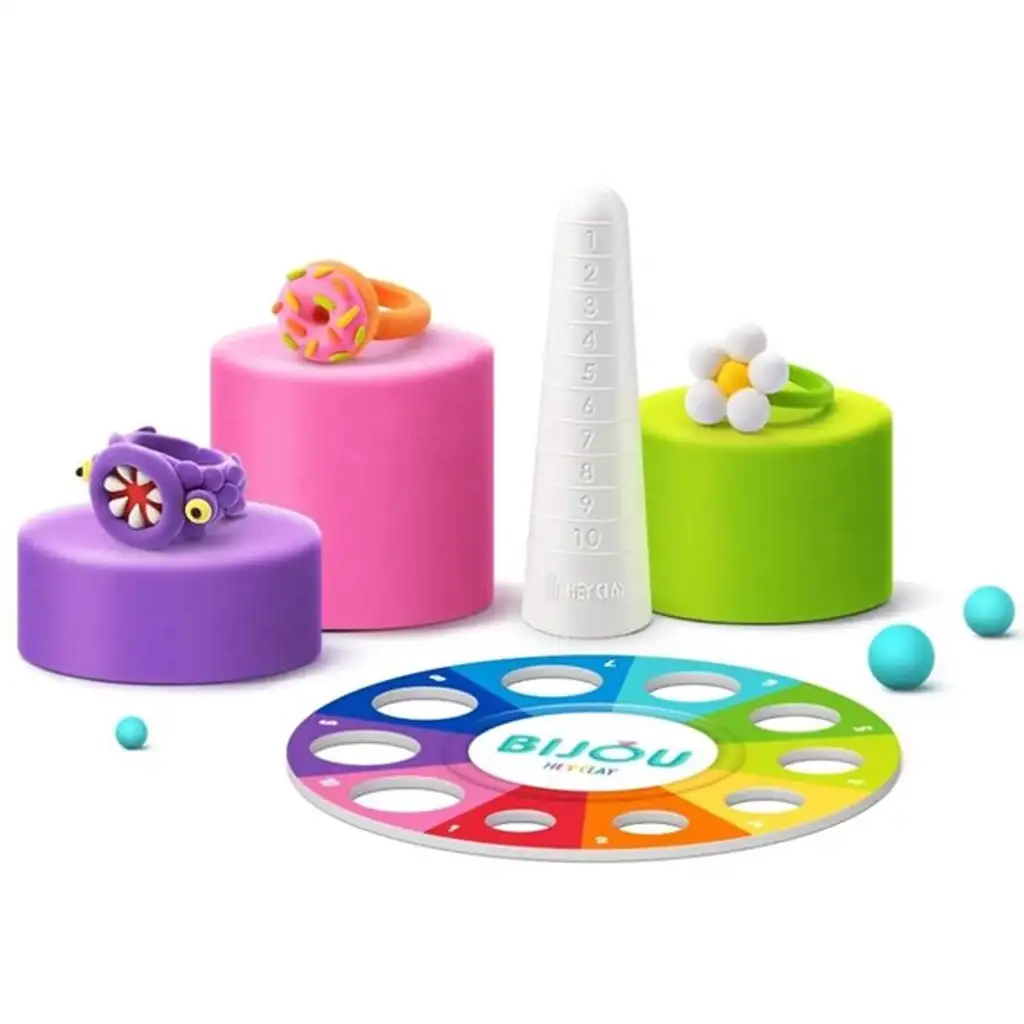 Hey Clay: Bijou süße Ringe kreatives lufttrocknendes Ton-Set kép 2