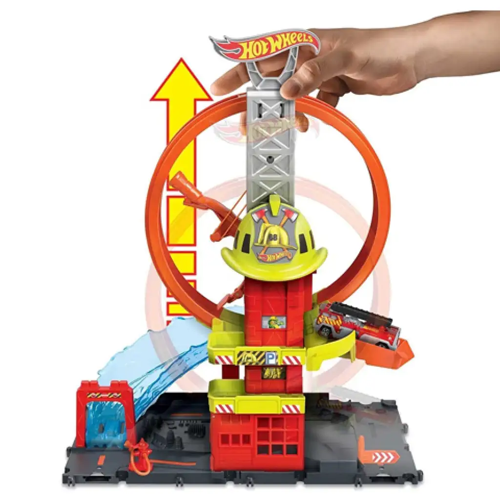 Hot Wheels City: Feuerwache Spielset - Mattel kép 3