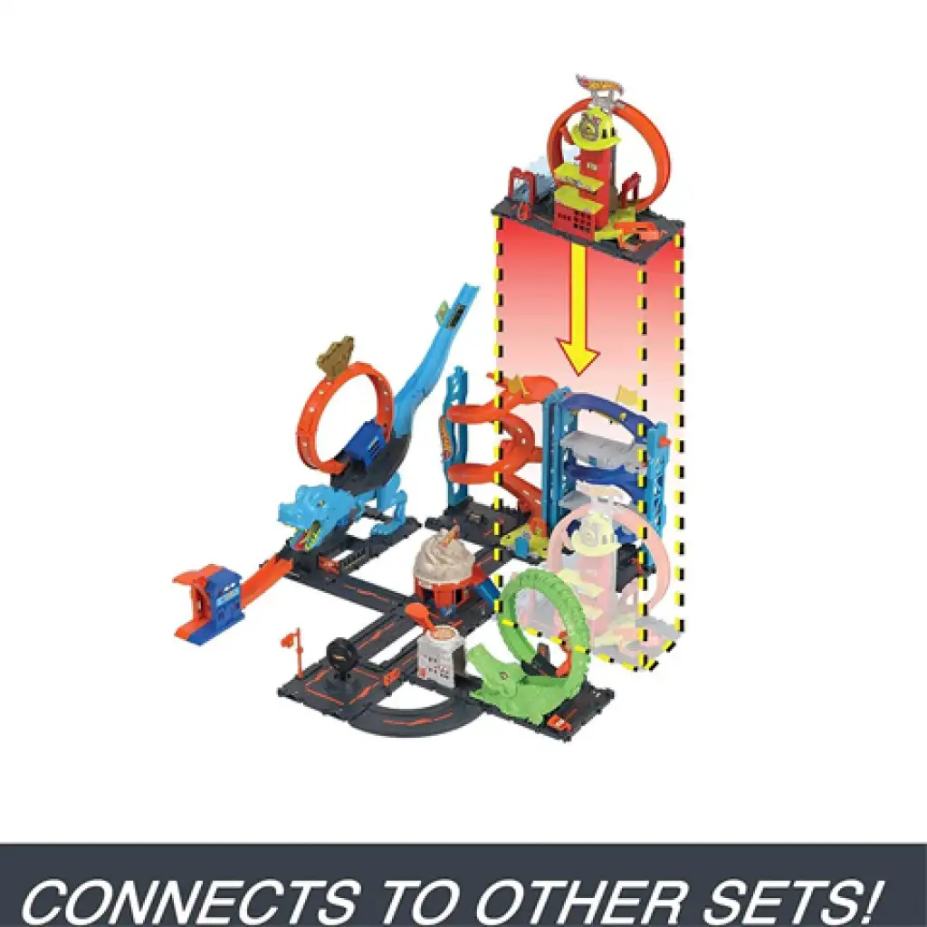 Hot Wheels City: Feuerwache Spielset - Mattel kép 4