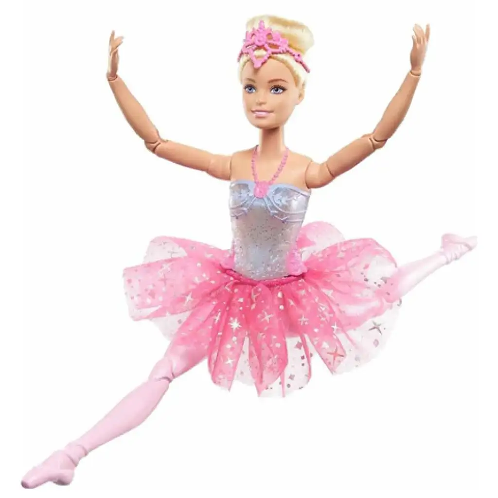 Barbie®: Glänzende Regenbogen-Ballerina mit blondem Haar und Licht - Mattel kép 3