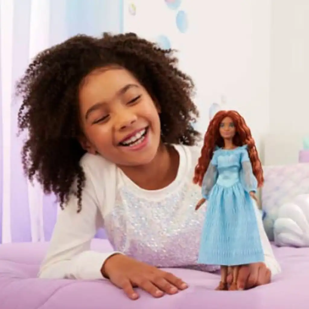 Disney Die kleine Meerjungfrau: Ariel Puppe im blauen Kleid 30cm - Mattel kép 5