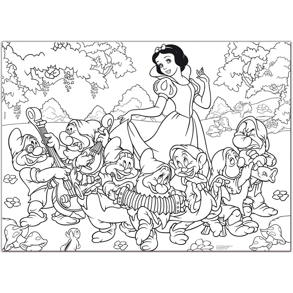 Disney Schneewittchen 2-in-1 Maxi-Puzzle mit 150 Teilen und Malvorlage 70x50cm – Lisciani kép 2
