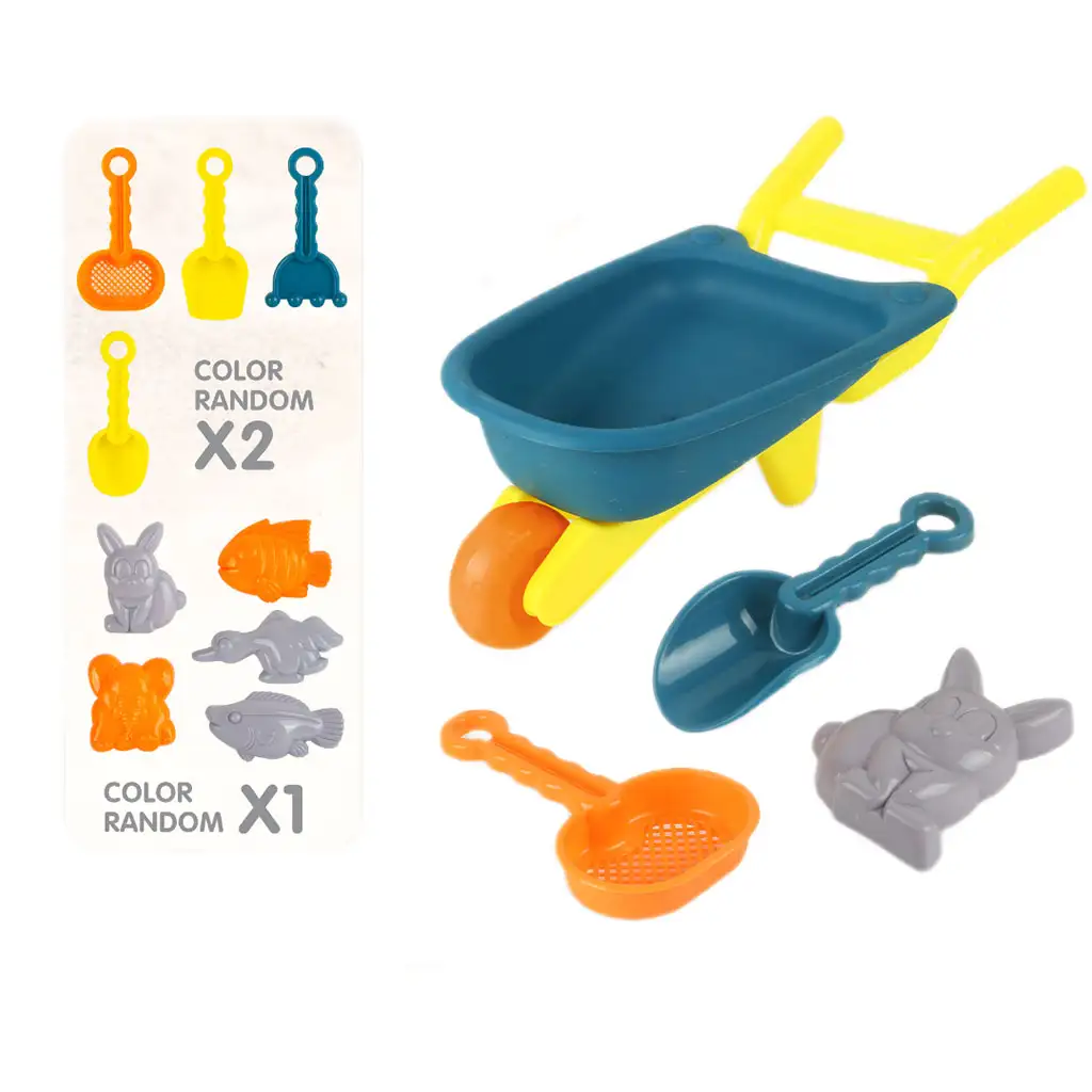 Sandkasten-Set mit Schubkarre, 4-teiliges Set kép 2