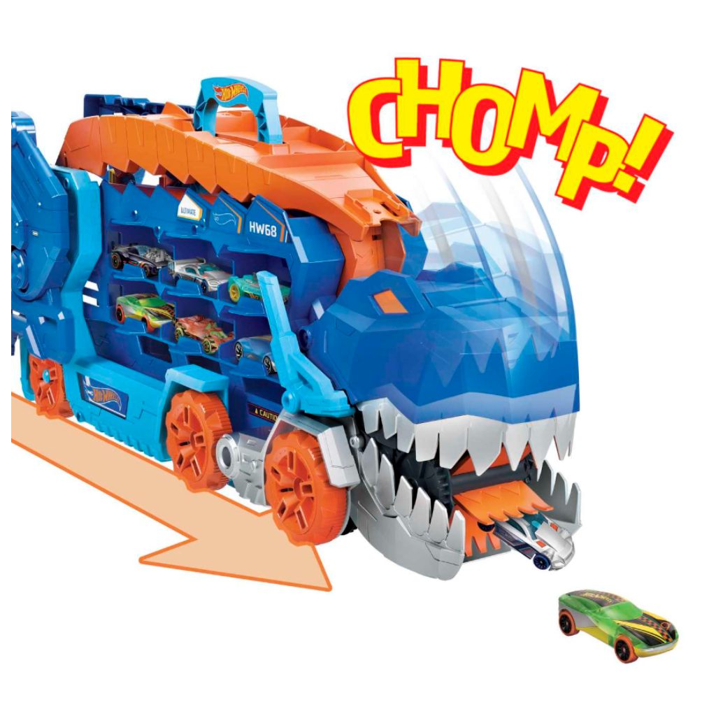 Hot Wheels City: Ultimativer, umwandelbarer Autotransporter T-Rex - Mattel kép 3