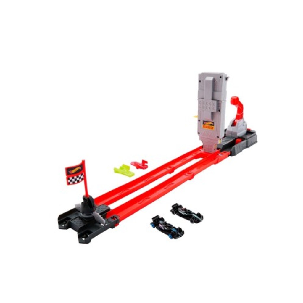 Hot Wheels: Formel 1 Zielgerade-Rennbahn-Set - Mattel kép 2