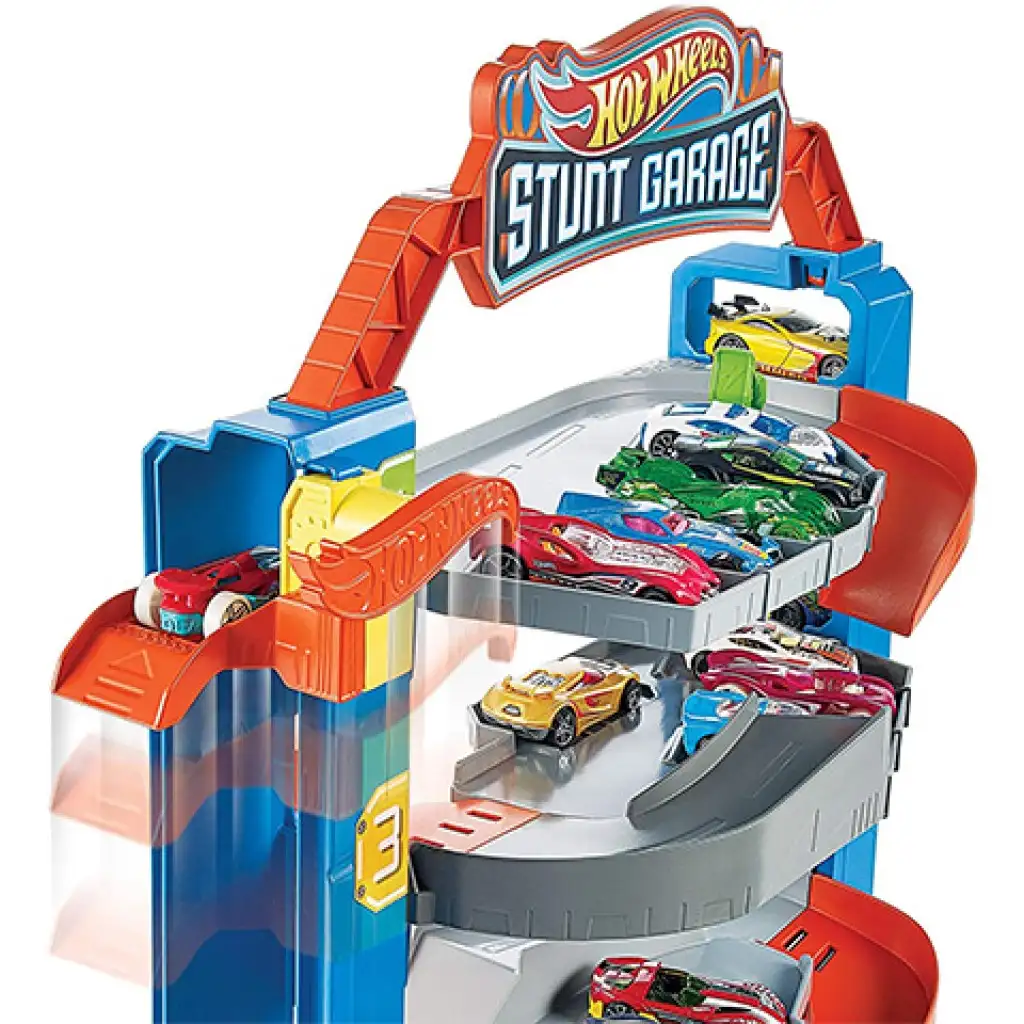 Hot Wheels Stunt-Garage Spielset mit kleinem Auto - Mattel kép 3
