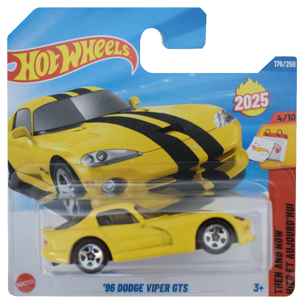 Hot Wheels: ’96 Dodge Viper GTS gelbes Spielzeugauto 1/64 – Mattel