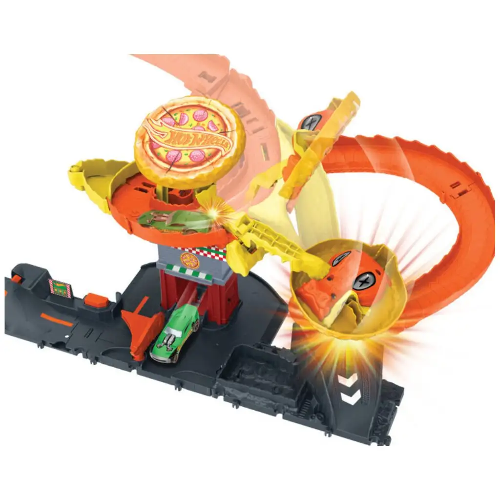 Hot Wheels City: Kobra-Angriff im Pizzaladen Spielset - Mattel kép 3