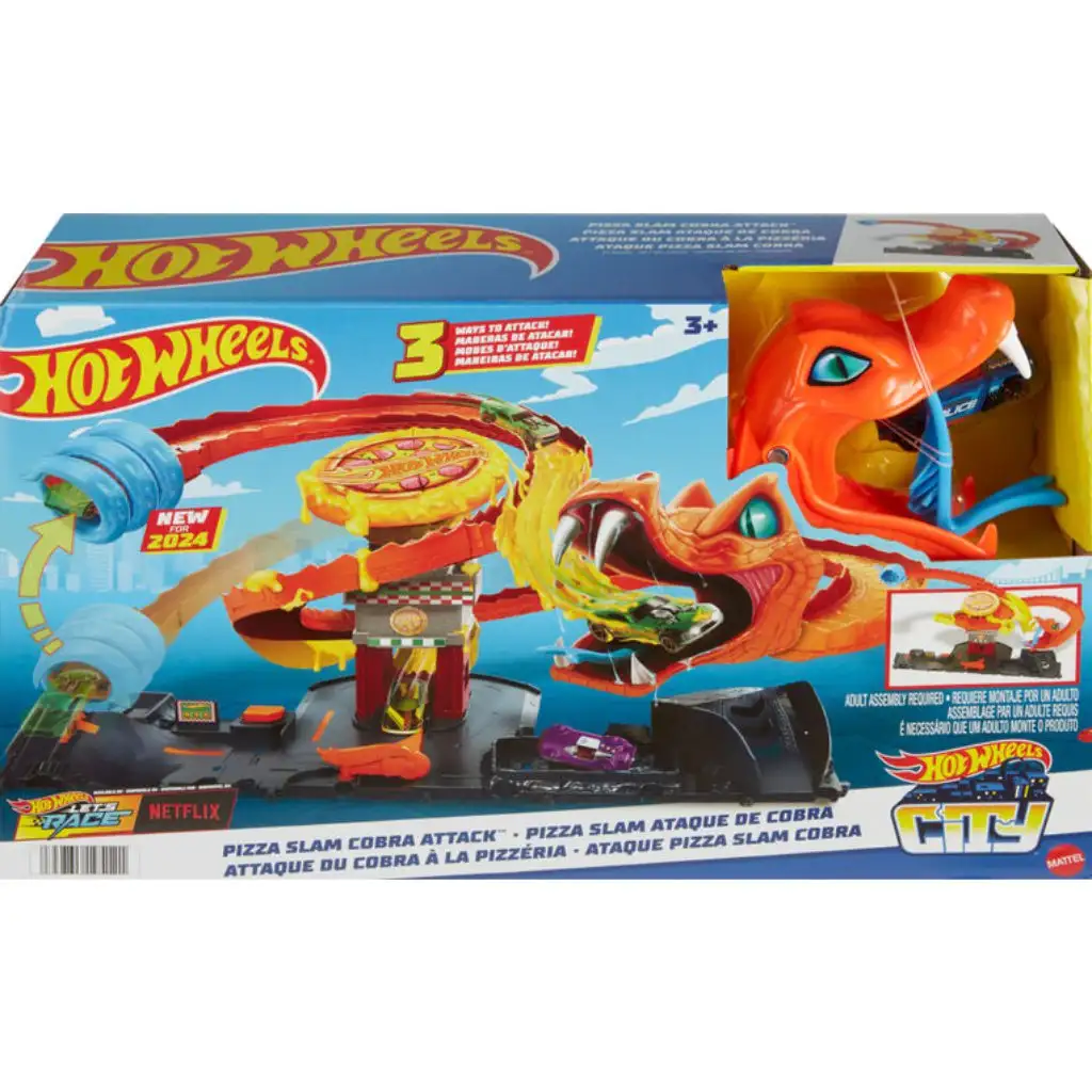 Hot Wheels City: Kobra-Angriff im Pizzaladen Spielset - Mattel
