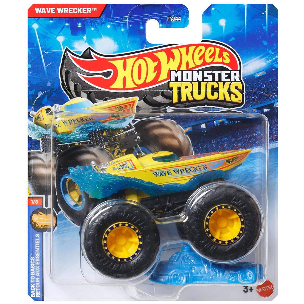Hot Wheels Monster Trucks: Wave Wrecker Spielzeugauto 1:64 - Mattel