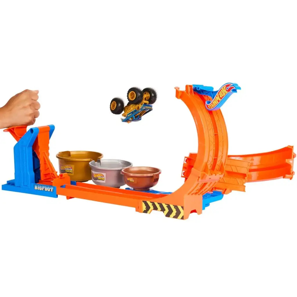 Hot Wheels Monster Trucks: 50. Jubiläum Bigfoot Loopingbahn - Mattel kép 3