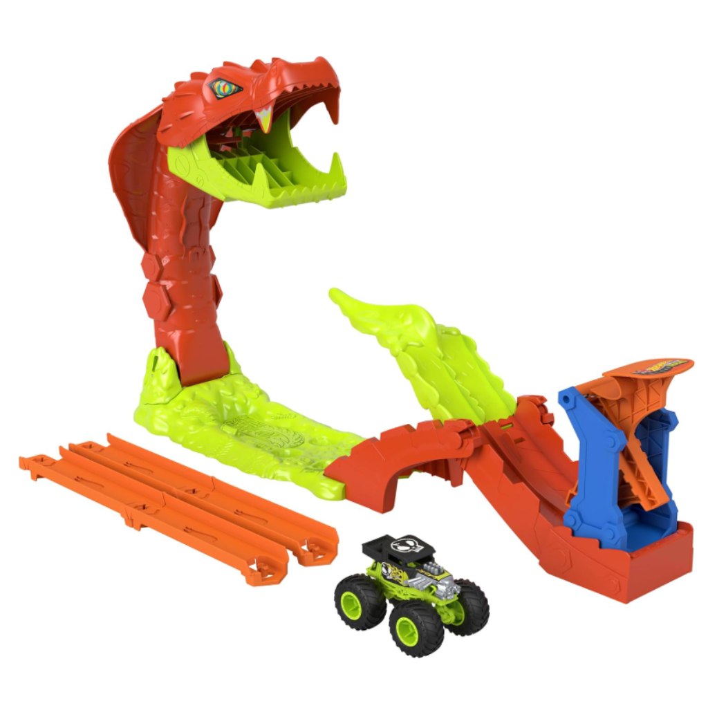 Hot Wheels Monster Trucks: Schlangenbiss-Trackset – Mattel kép 2