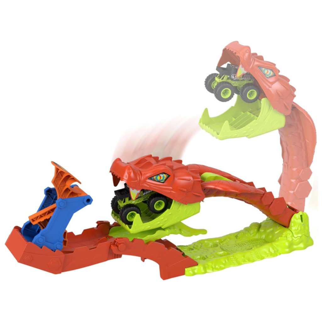 Hot Wheels Monster Trucks: Schlangenbiss-Trackset – Mattel kép 3