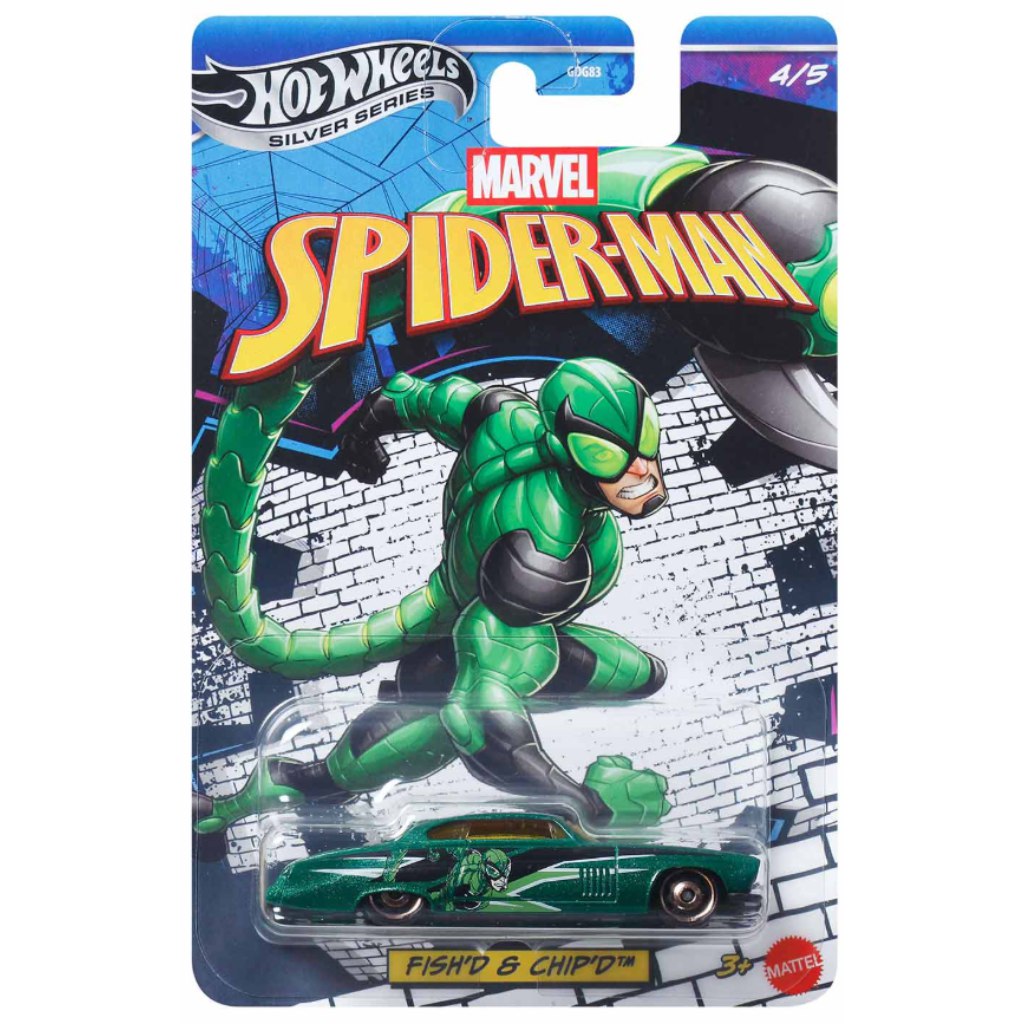 Hot Wheels Silver Series: Marvel Spider-Man Fish’d & Chip’d Modellauto 1/64 - Mattel