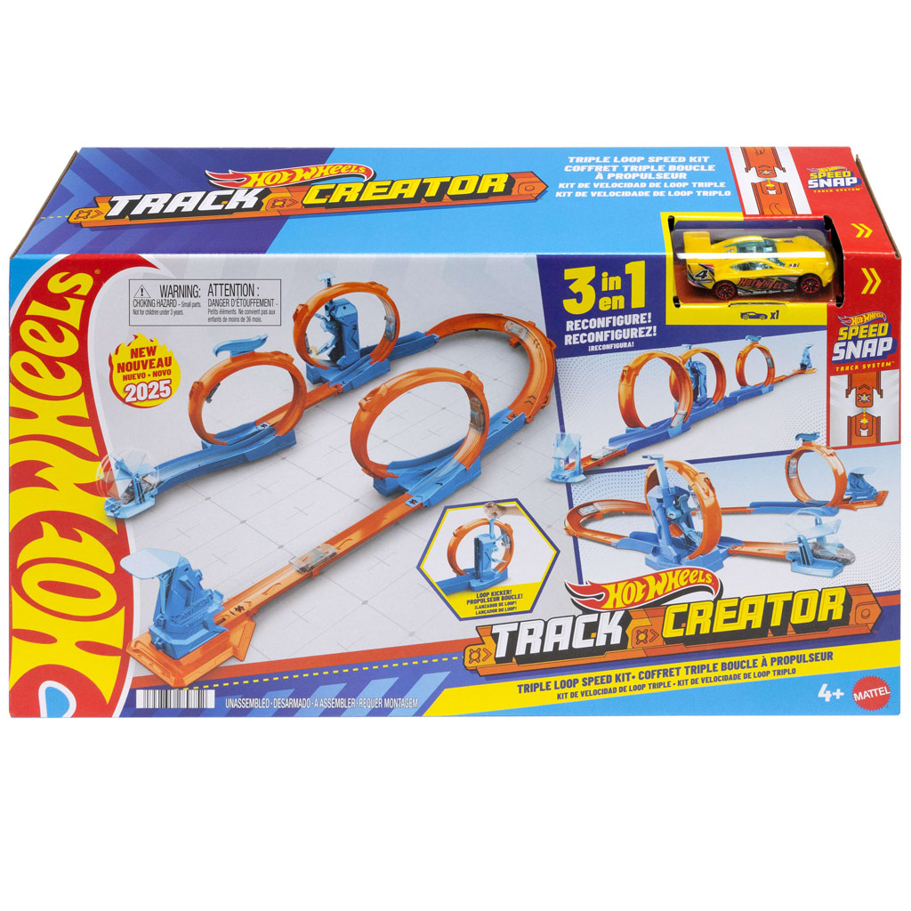 Hot Wheels: Dreifach-Looping Bahn Creator Set - Mattel