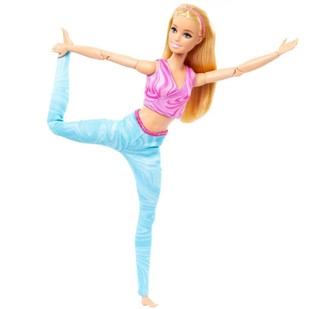 Barbie: Bewegliche Yoga-Puppe mit blonden Haaren - Mattel kép 3