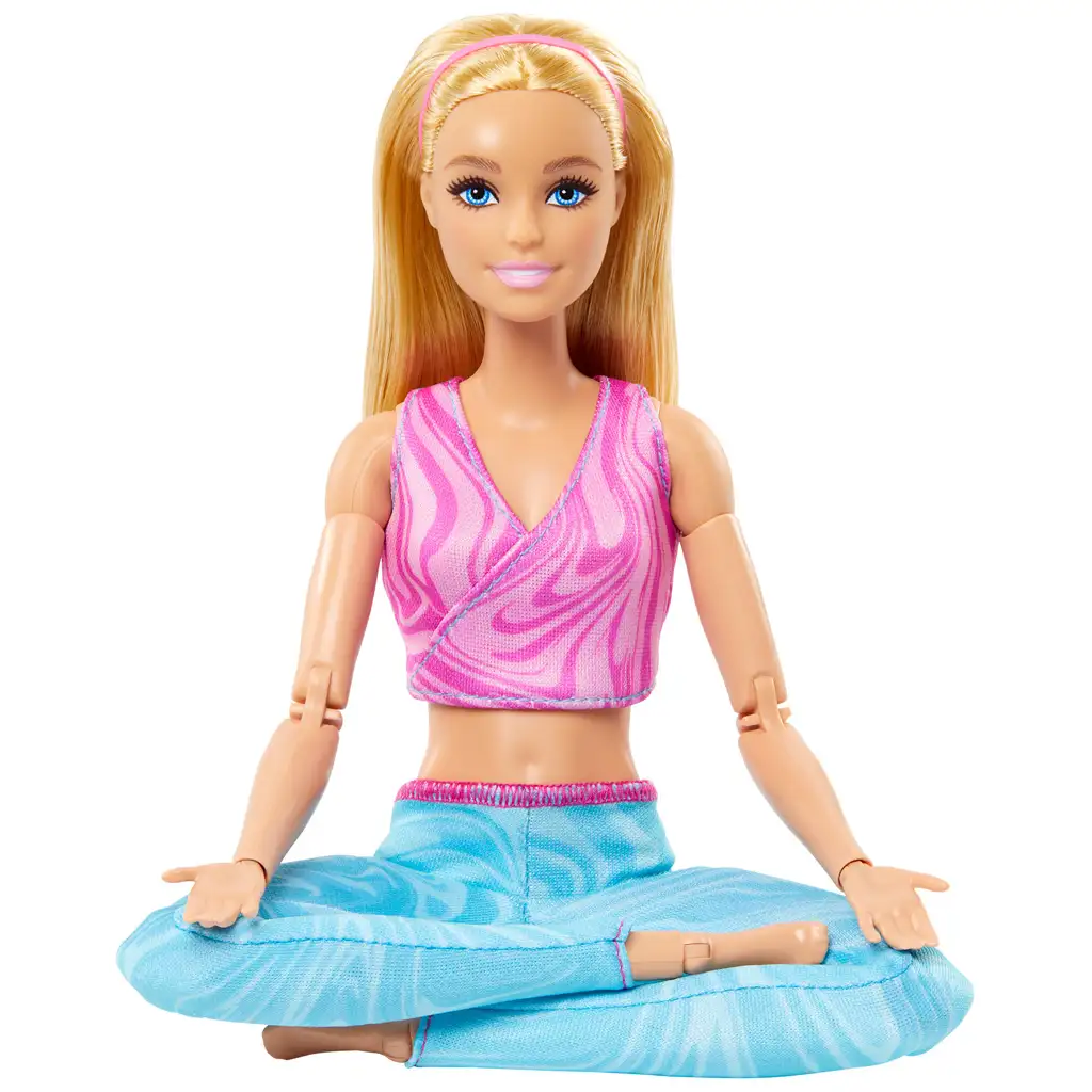 Barbie: Bewegliche Yoga-Puppe mit blonden Haaren - Mattel kép 4