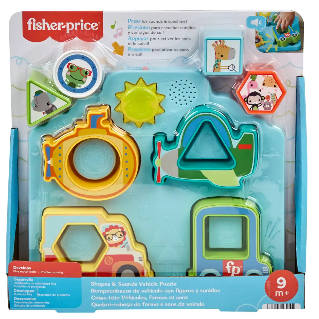 Fisher-Price: Form- und Fahrzeugpuzzle Babyspielzeug - Mattel