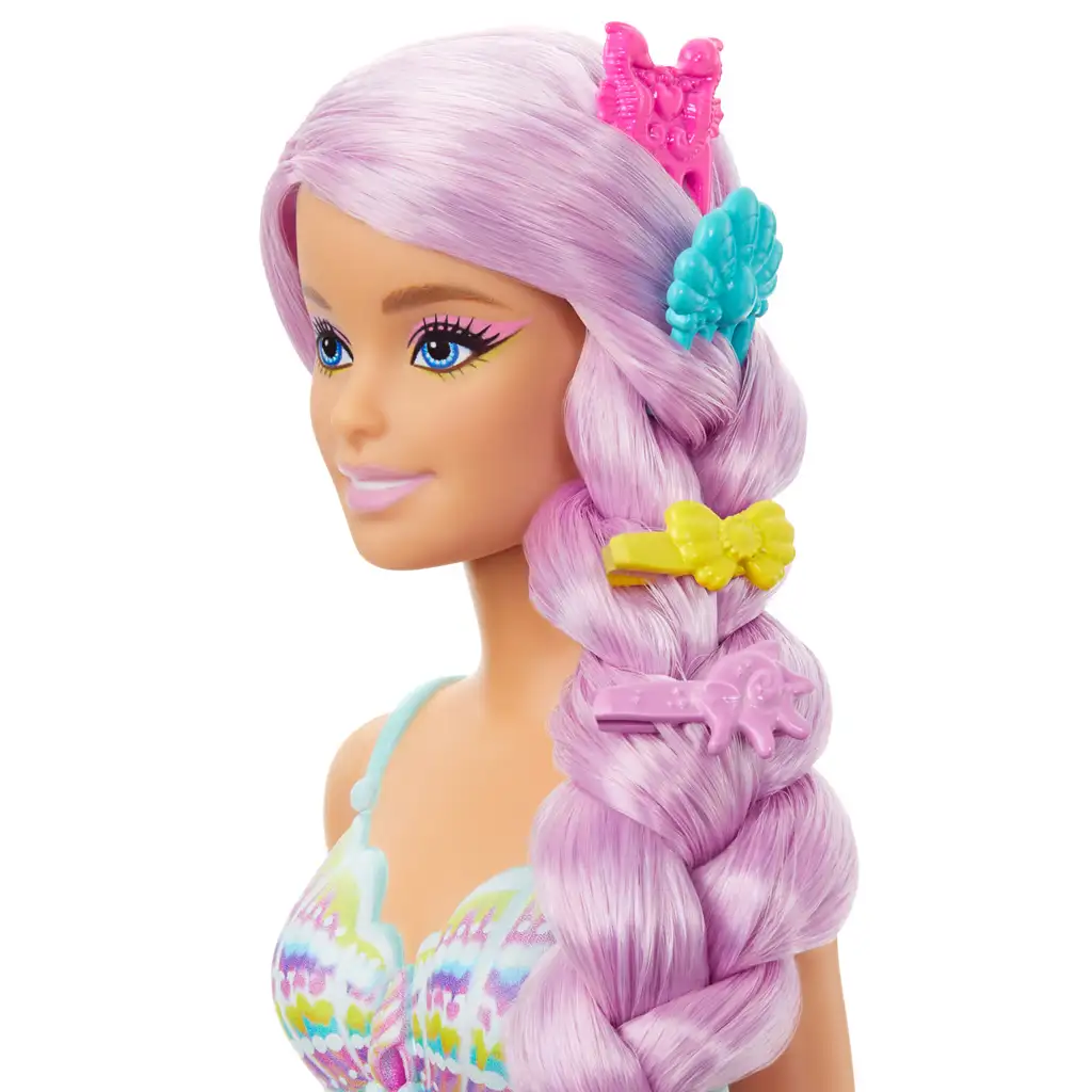 Barbie Dreamtopia: Magische Frisur Meerjungfrau Puppe 2024 - Mattel kép 4
