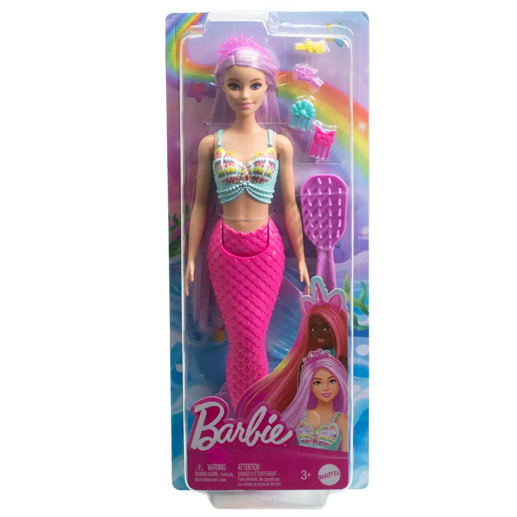Barbie Dreamtopia: Magische Frisur Meerjungfrau Puppe 2024 - Mattel kép 6