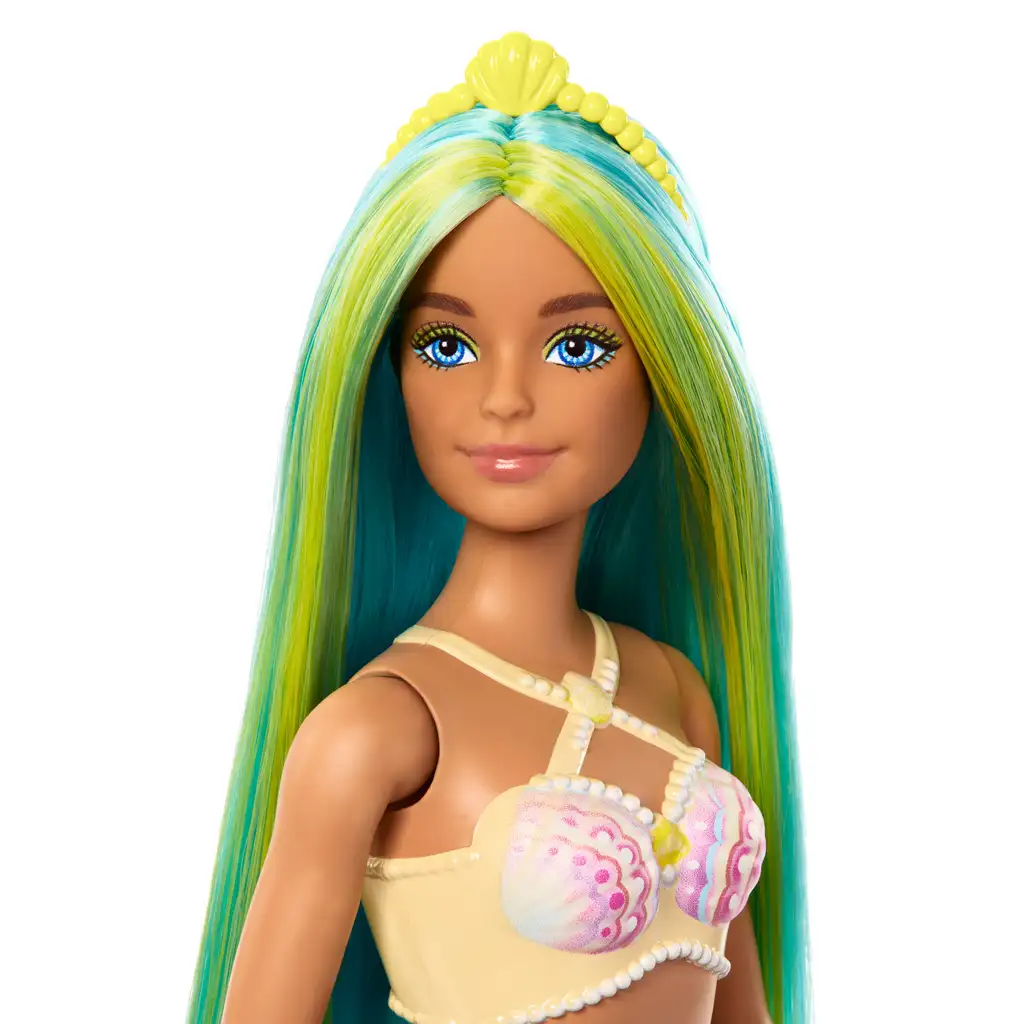 Barbie Dreamtopia: Meerjungfrauenpuppe mit blauem Haar und Flosse - Mattel kép 3