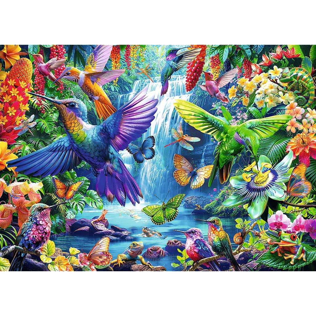 Kolibris im Dschungel 1000-teiliges Puzzle – Trefl kép 2