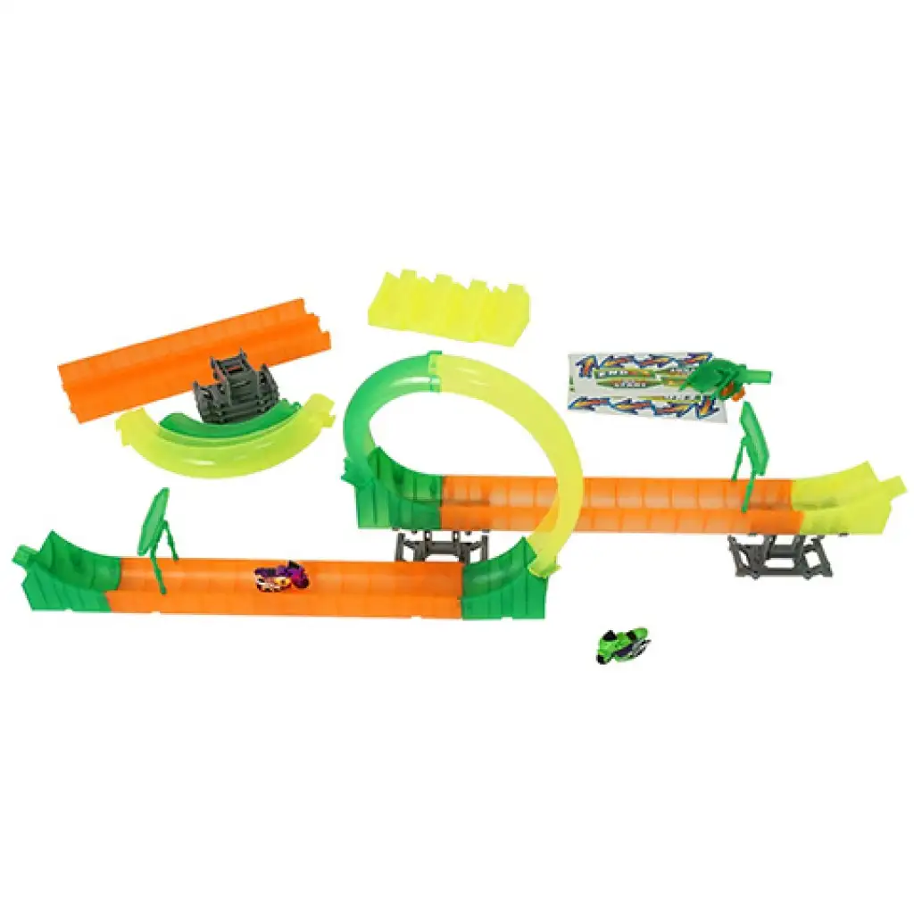 Schleifen-Stunt-Motorradbahn mit 2 kleinen Motorrädern kép 2