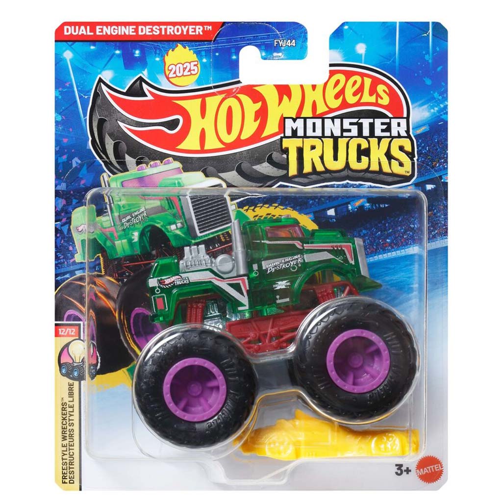 Hot Wheels Monster Trucks: Dual Engine Destroyer Spielzeugauto 1/64 – Mattel