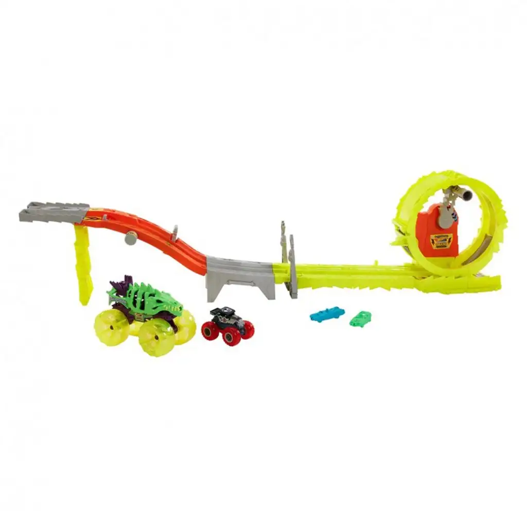 Hot Wheels Monster Trucks: Power Smasher Verfolgungs-Set - Mattel kép 3