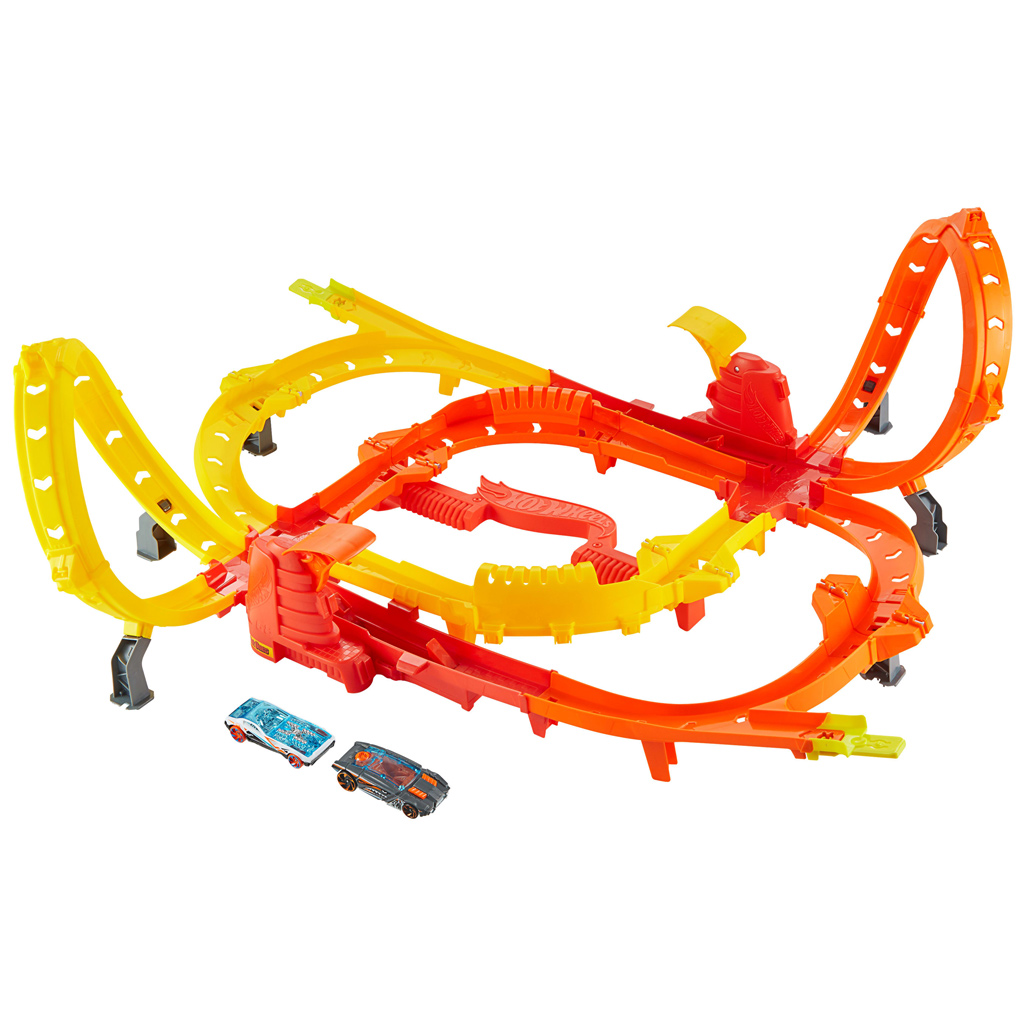 Hot Wheels: Blast Launch Face-Off Crash-Rennstrecken-Set – Mattel kép 3