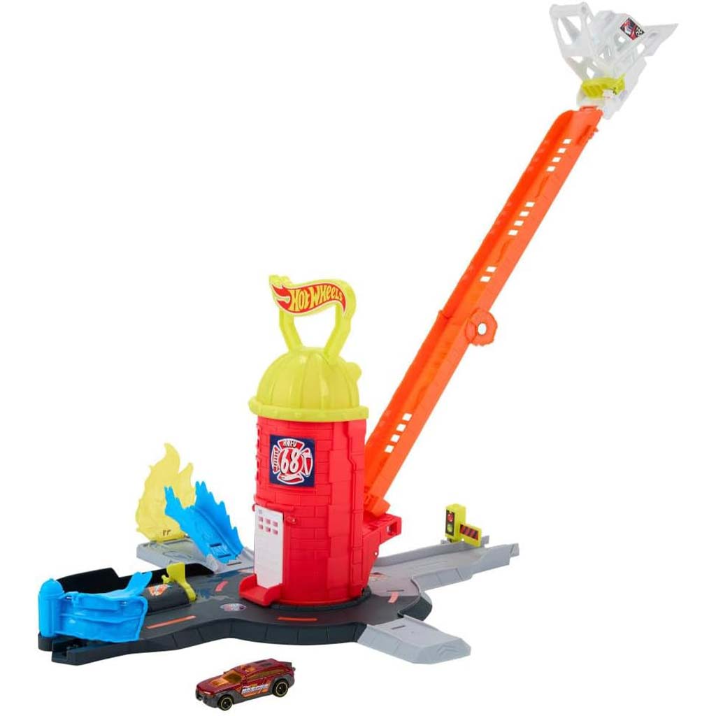 Hot Wheels: Feuerwehrturm-Spielset – Mattel kép 2