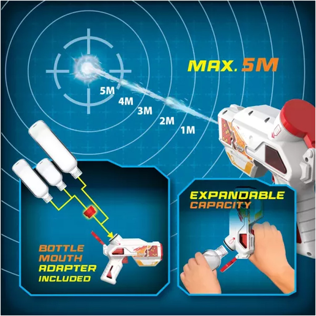 Silverlit: Hydro M.A.D mini elektrische Wasserpistole - Weiß kép 4