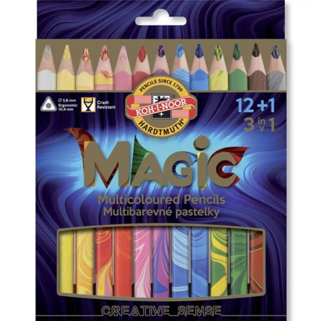 Ico: Koh-I-Noor Magic háromszögletű vastag színes ceruzakészlet kép 1