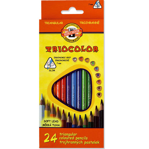 Ico: Koh-I-Noor Triocolor színes ceruza szett 24 db-os kép 1
