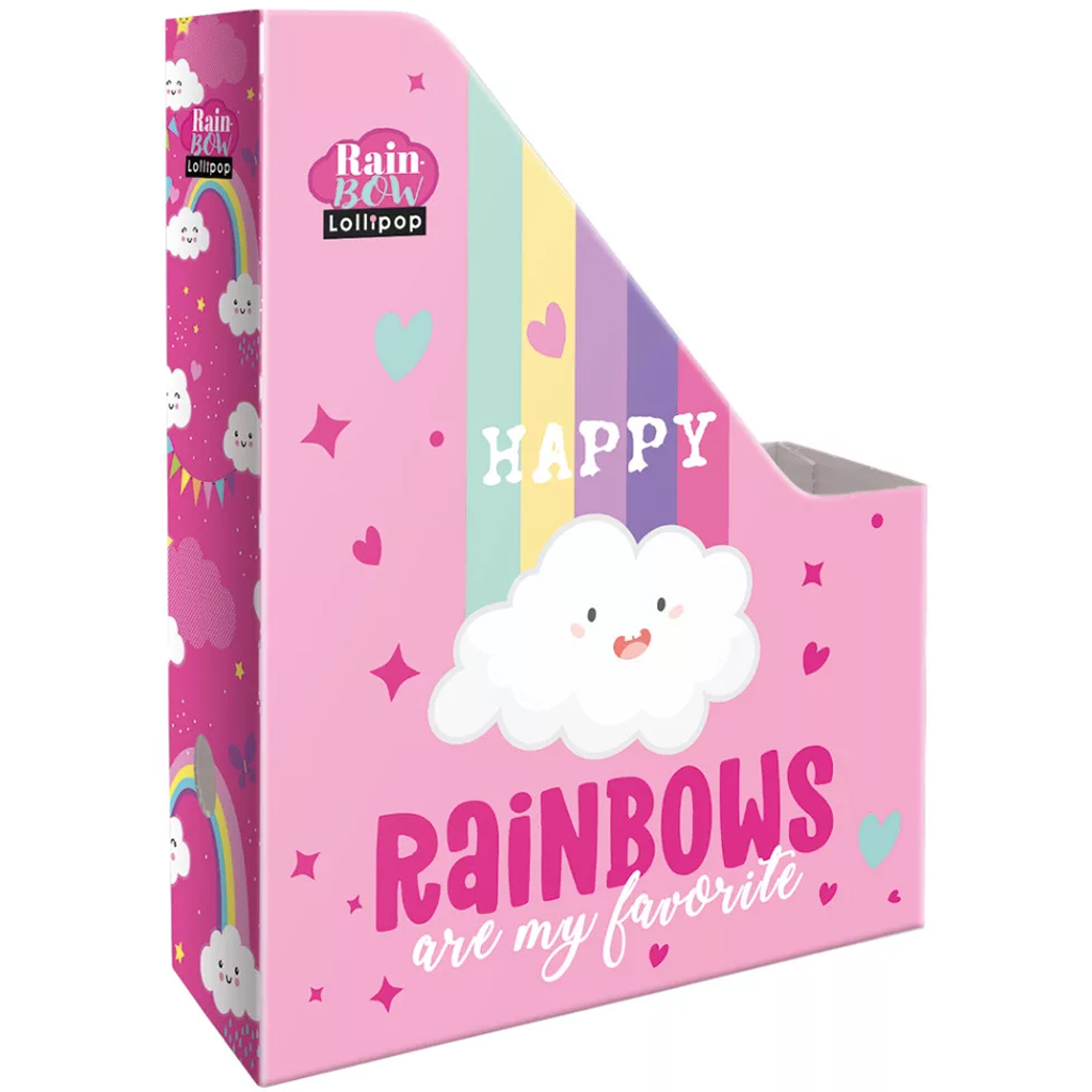 ICO: Lizzysuli Lollipop Rainbow szivárvány mintás irattartó papucs A/4-es méretben kép 1