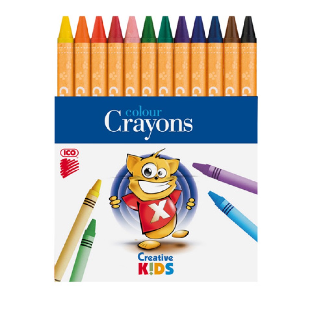 ICO: Wachsmalstifte 12 Stück