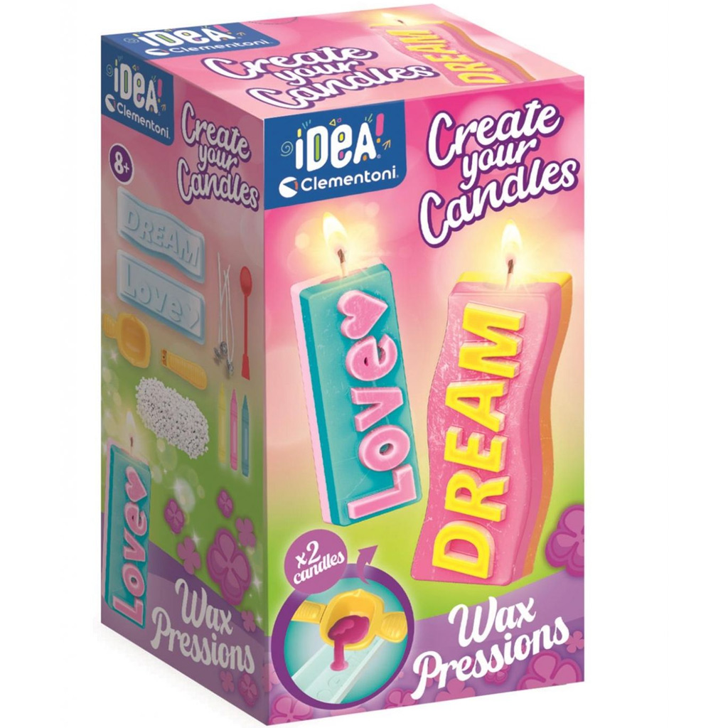 Idea! Kreativset zur Herstellung von Kerzen mit Botschaften - Clementoni