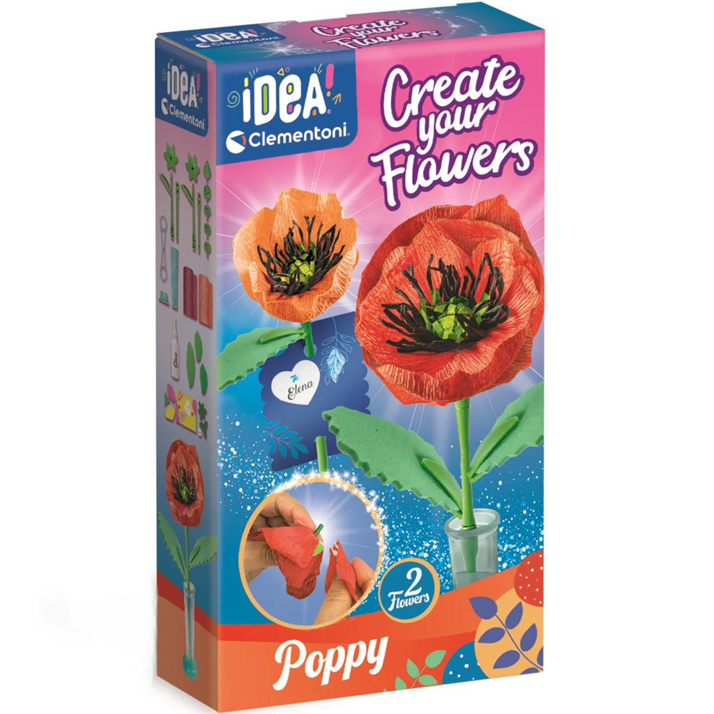 Idea! Pipacs mini virágkészítő szett - Clementoni kép 1