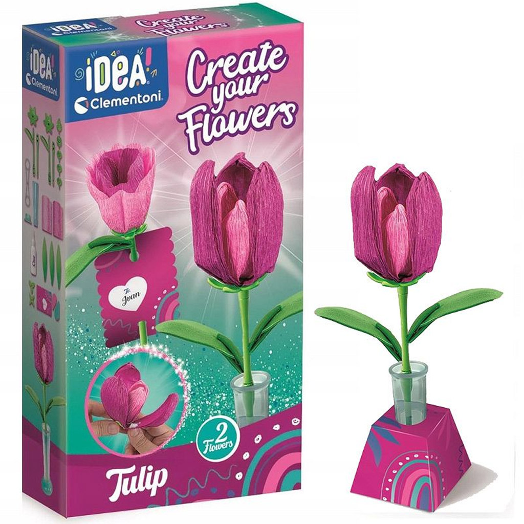 Idea! Tulipán mini virágkészítő szett - Clementoni kép 1