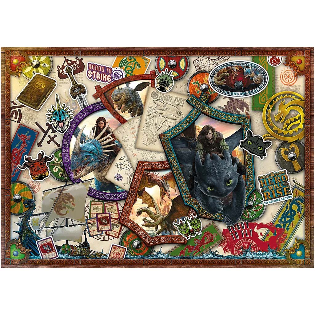 Drachenzähmen leicht gemacht 1000 Teile Premium Puzzle - Trefl kép 2