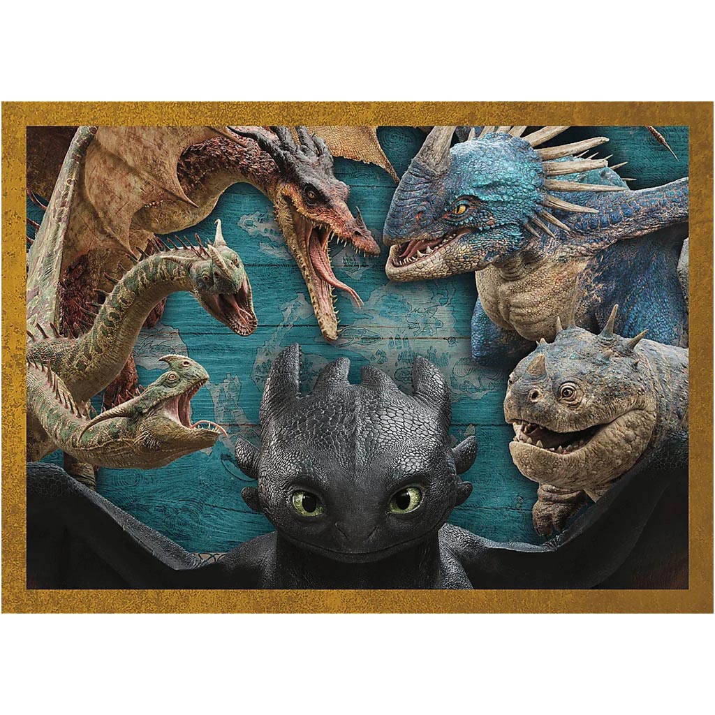 Drachenzähmen leicht gemacht 4-in-1 Puzzle – Trefl kép 2